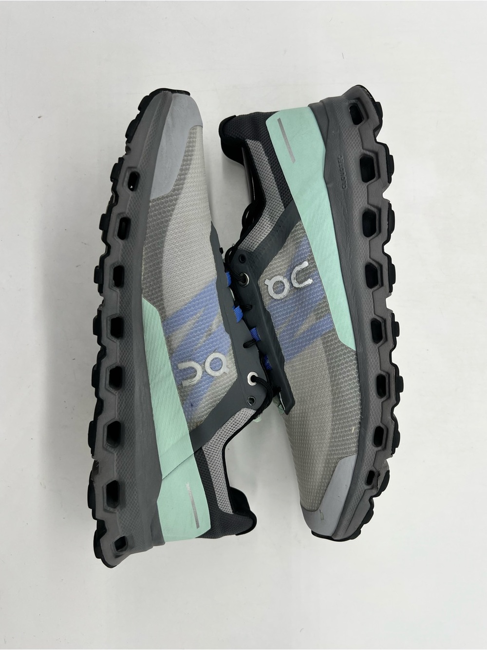 On Cloudvista Men’s 10 Alloy Black Gray Mint Mesh Trail Running Shoes 64.98272. - Picture 10 of 14